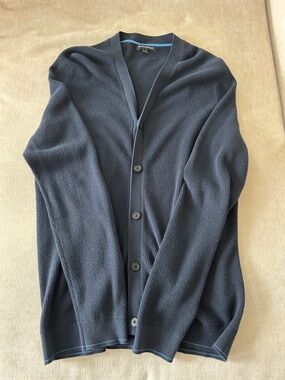 Banana Republic Men's Navy Button-Front Cardigan Sweater